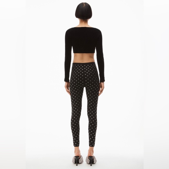 Alexander Wang Crystal Logo Legging -Size Small - Picture 3 of 6